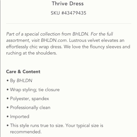 BHLDN Thrive Velvet MIDI Wrap Dress Blue Size Large NWT - Picture 2 of 16